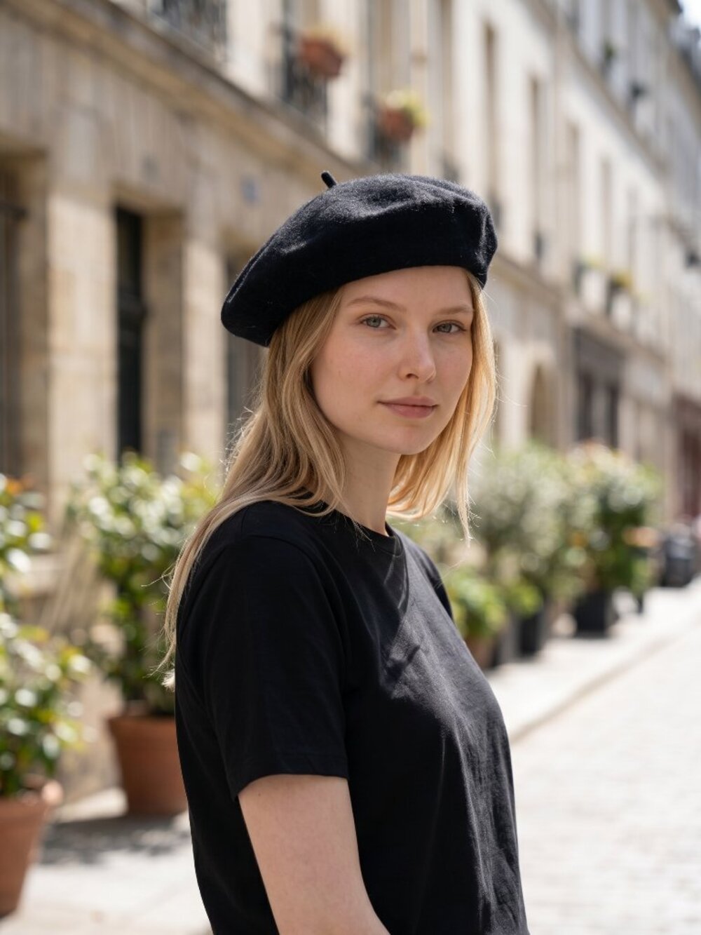 Classic Black French Style Beret